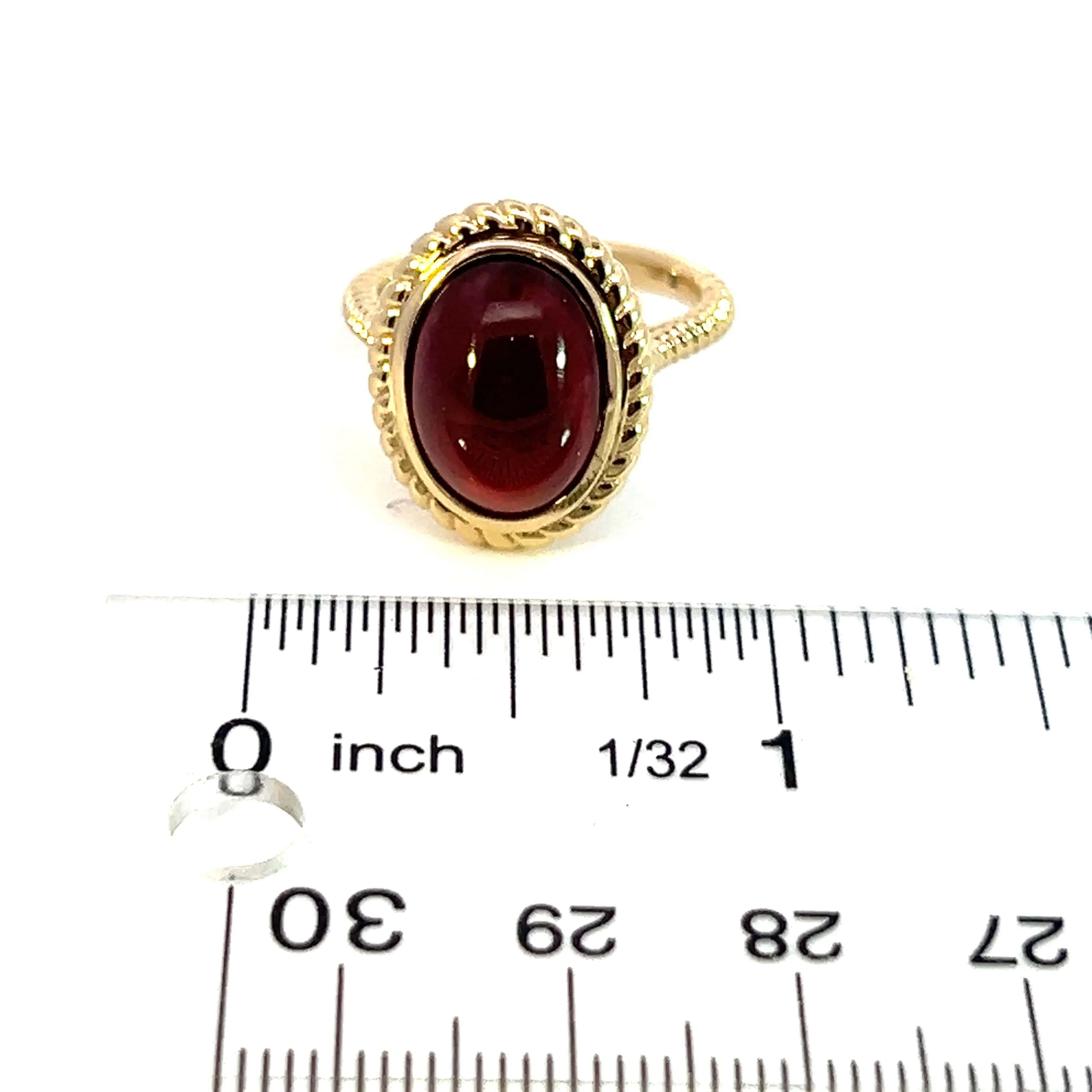 Natural Solitaire Spessartite Garnet Ring 6.5 14k Y Gold 8.08 Cts Certified For Sale 8
