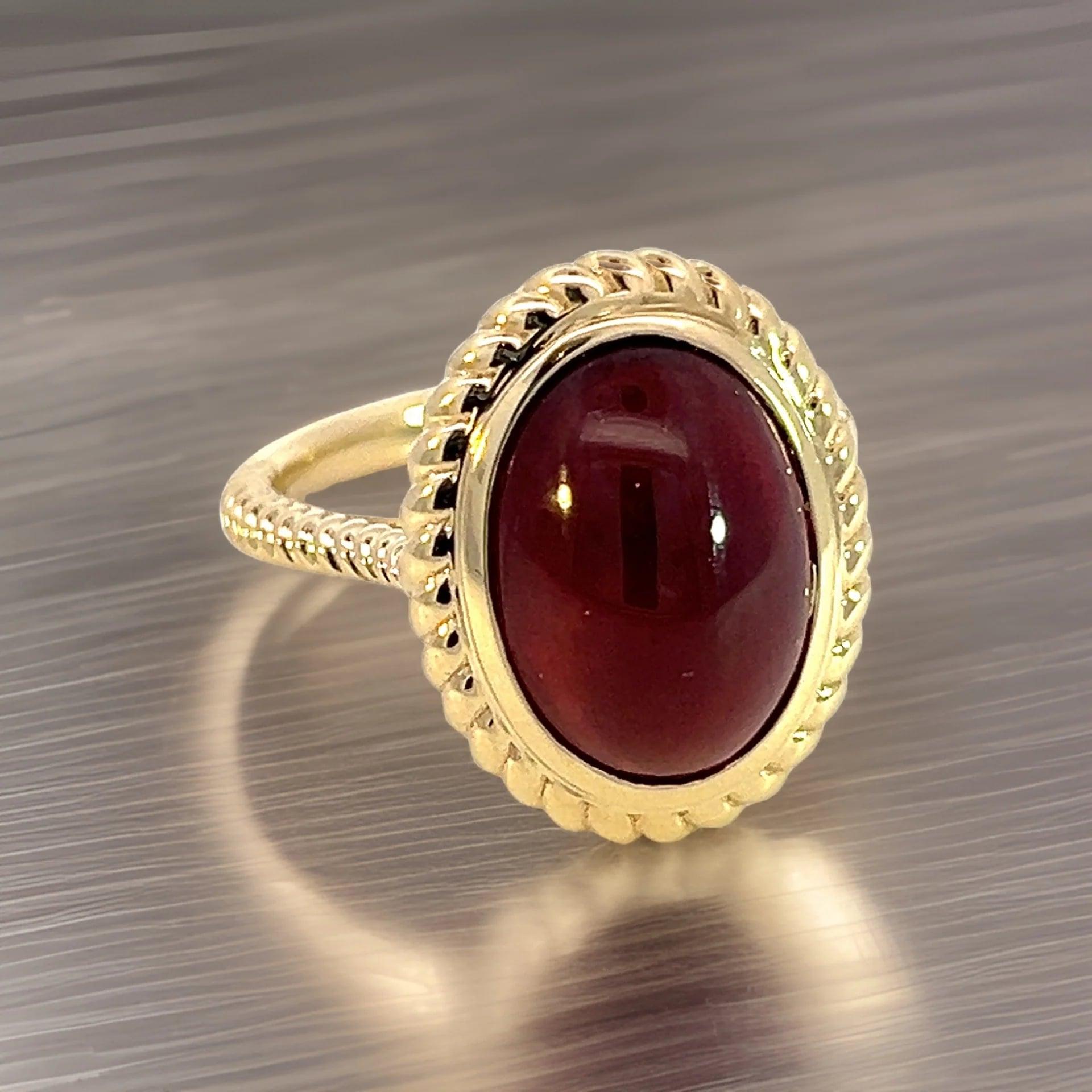 Oval Cut Natural Solitaire Spessartite Garnet Ring 6.5 14k Y Gold 8.08 Cts Certified For Sale