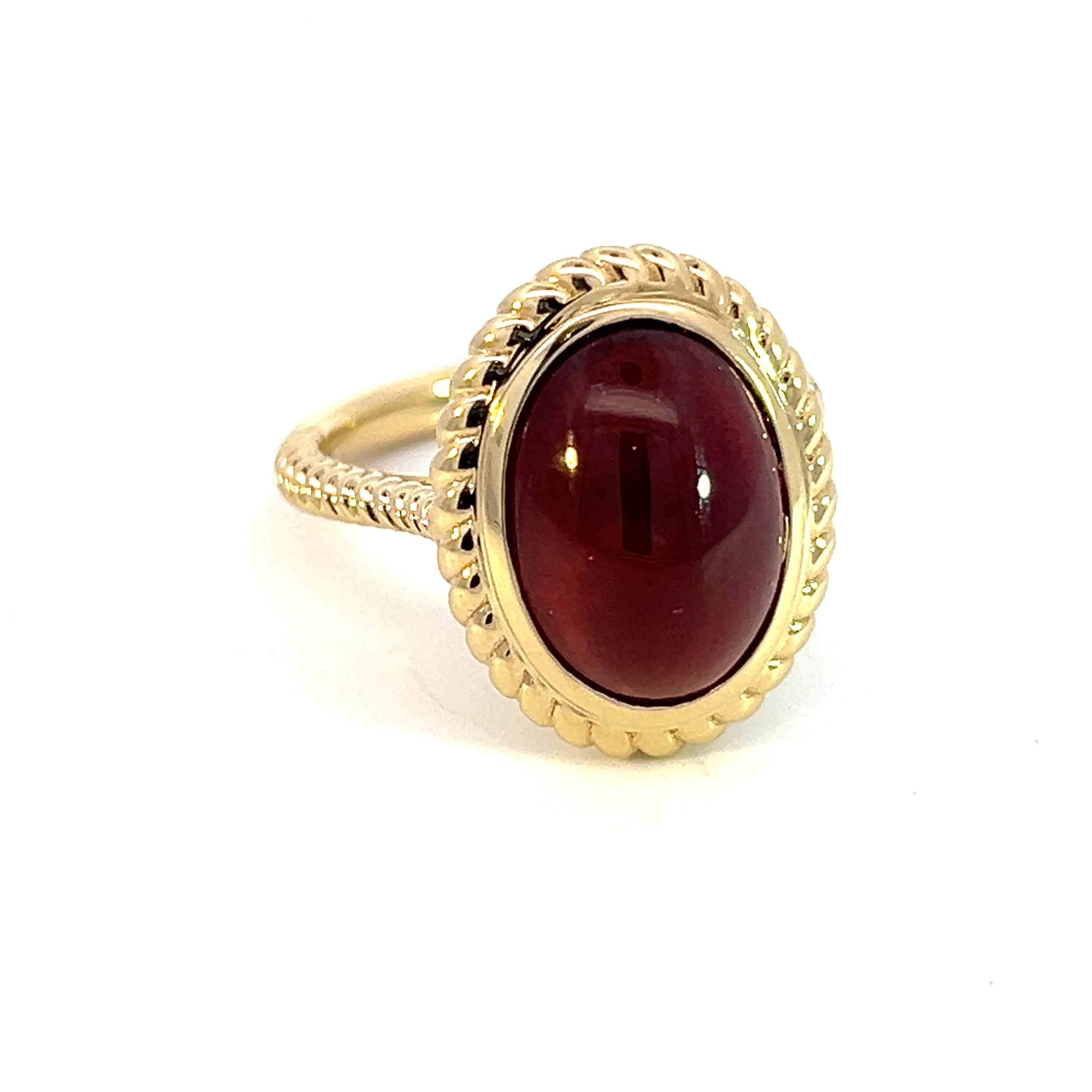 Natural Solitaire Spessartite Garnet Ring 6.5 14k Y Gold 8.08 Cts Certified In Good Condition For Sale In Brooklyn, NY