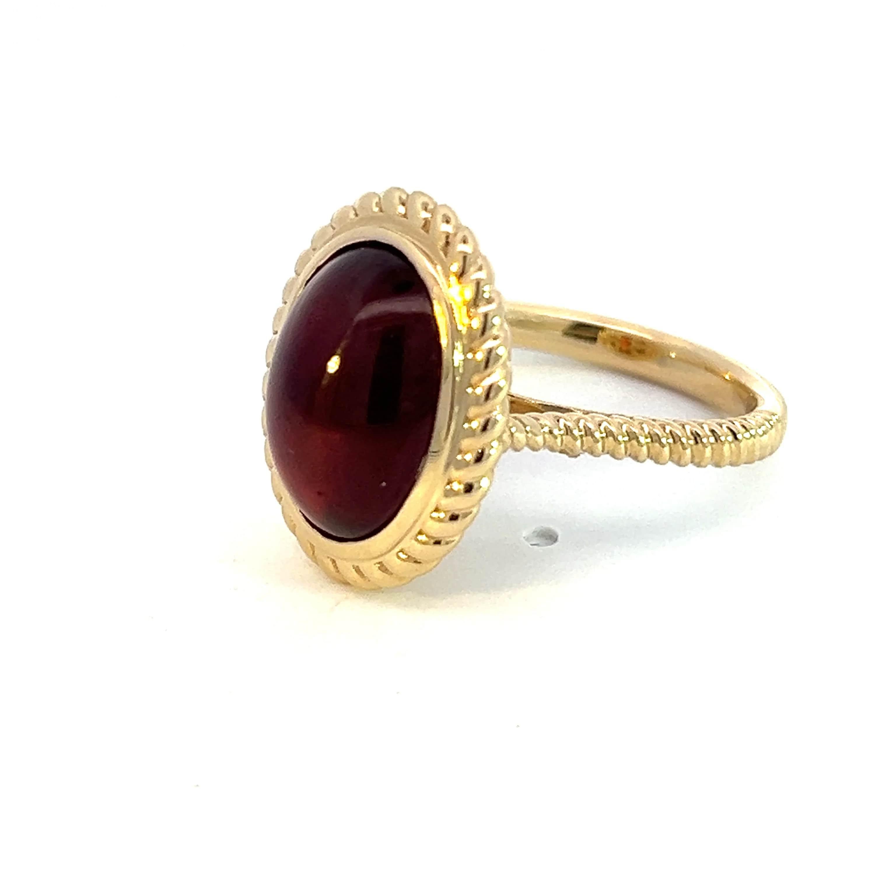 Natural Solitaire Spessartite Garnet Ring 6.5 14k Y Gold 8.08 Cts Certified For Sale 2