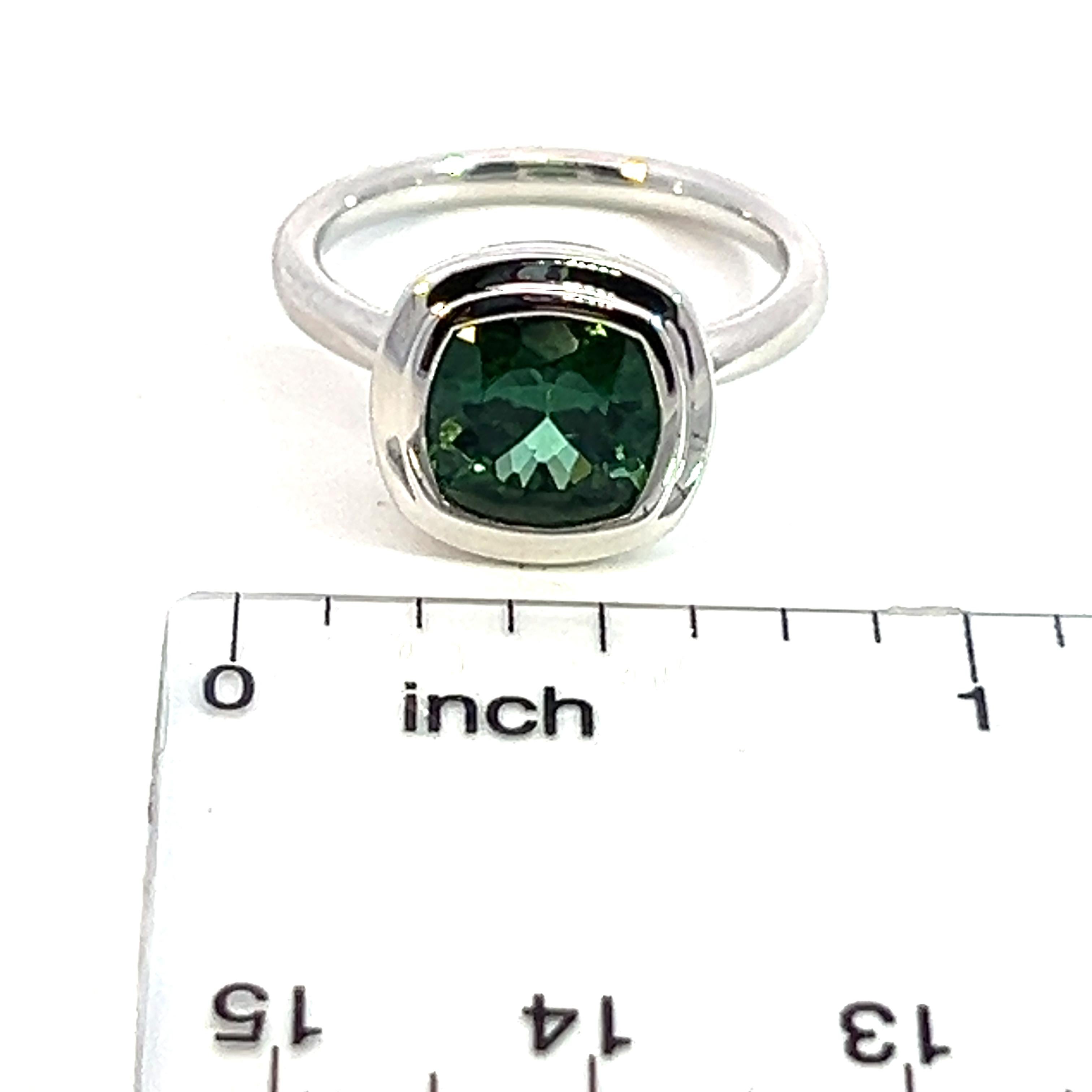 Anillo Solitario Natural Turmalina 6.5 Oro 14k W 2.25 TCW Certificado en venta 5