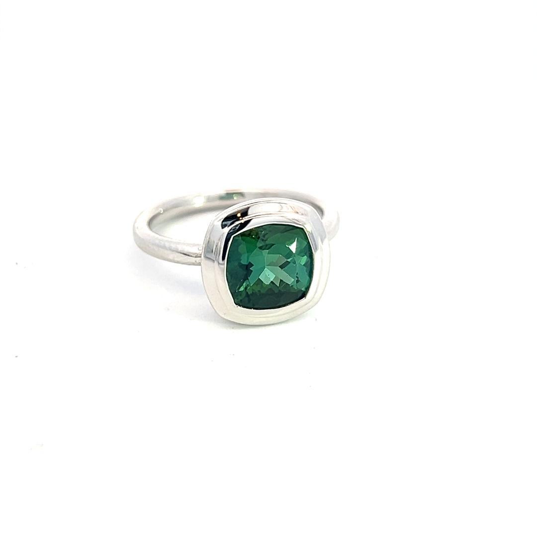 Anillo Solitario Natural Turmalina 6.5 Oro 14k W 2.25 TCW Certificado en venta 2