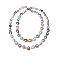 Natural South Sea Multicolored Pearl Necklace