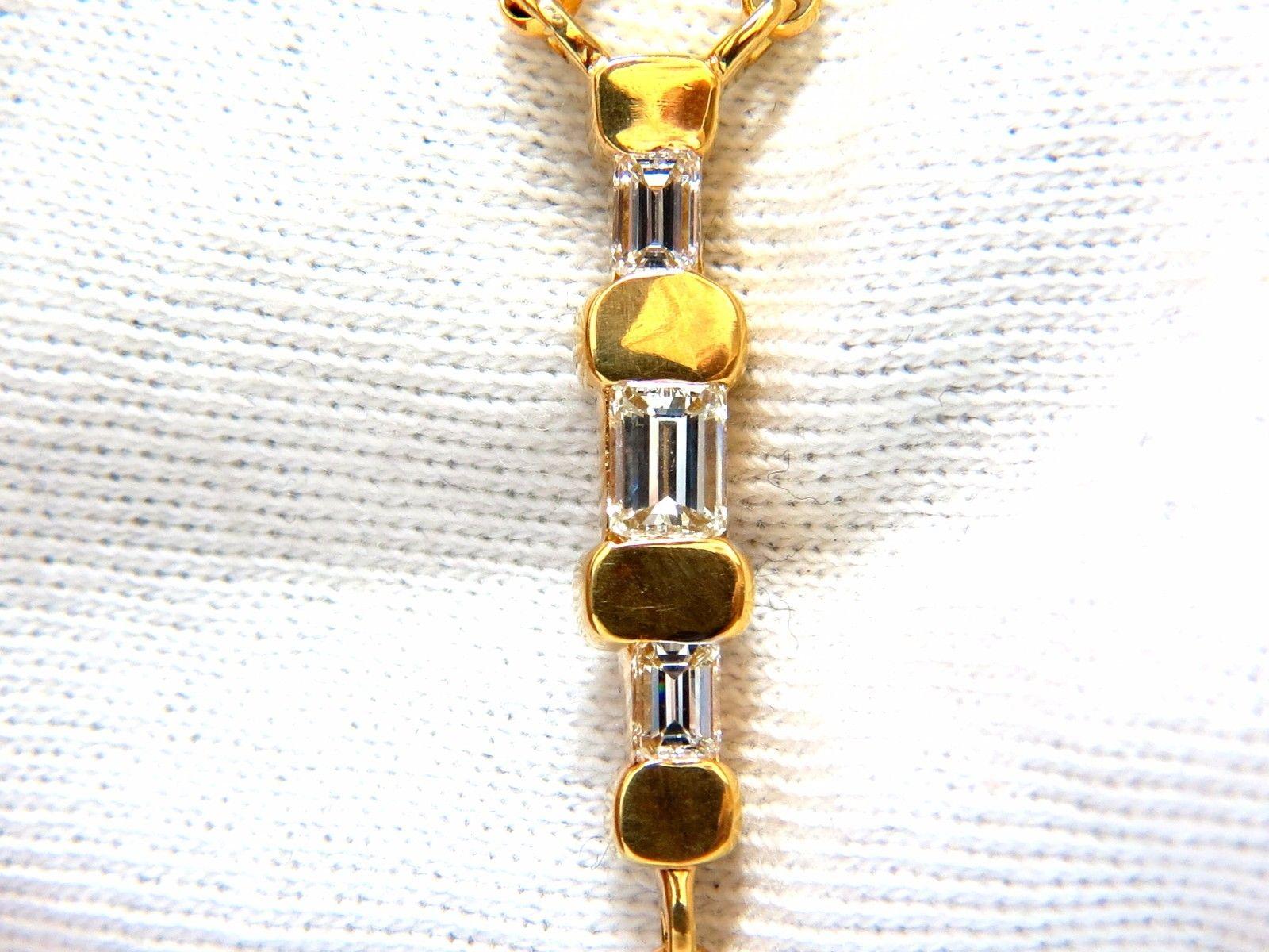 Natural South Sea Pearl 1.01 Carat Emerald Cut Diamonds Necklace Drop Bolo For Sale 2