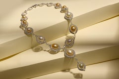 Natural South Sea Pearl and Diamond Necklace