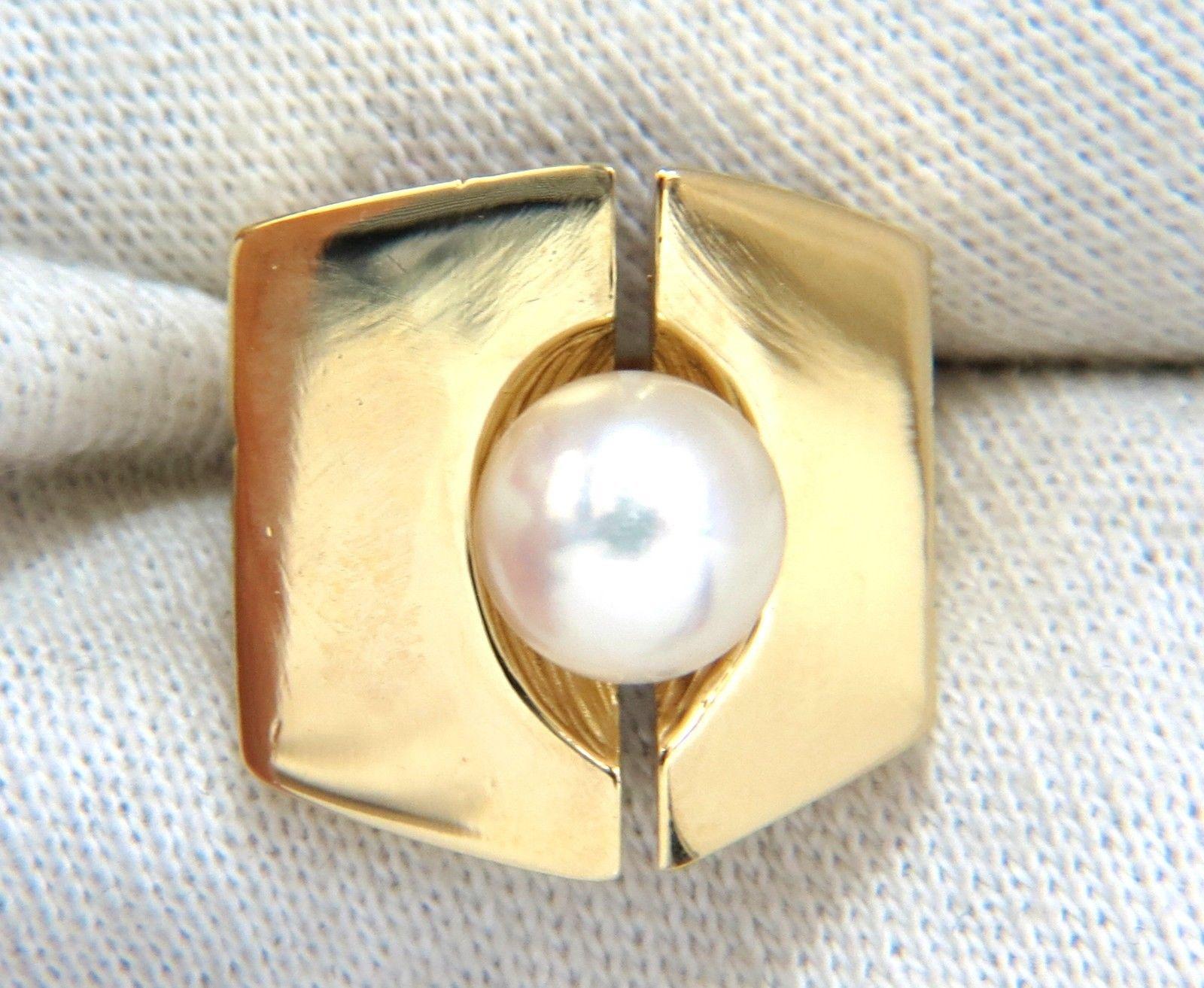 Natural South Seas Pearl Ring 18 Karat, Switzerland 1