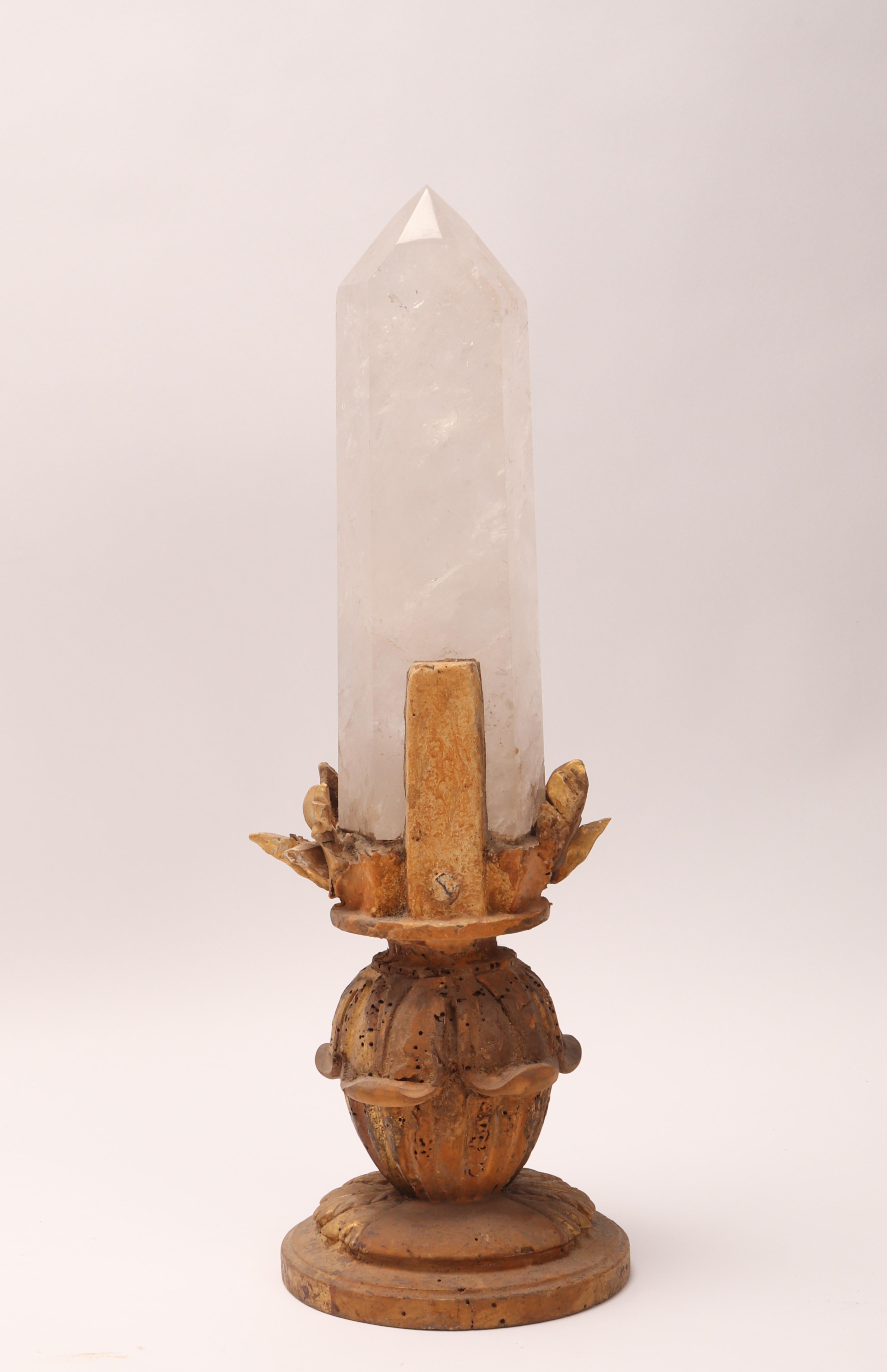 Italian Natural Specimen: a Big Rock Crystal, Italy 1870 For Sale