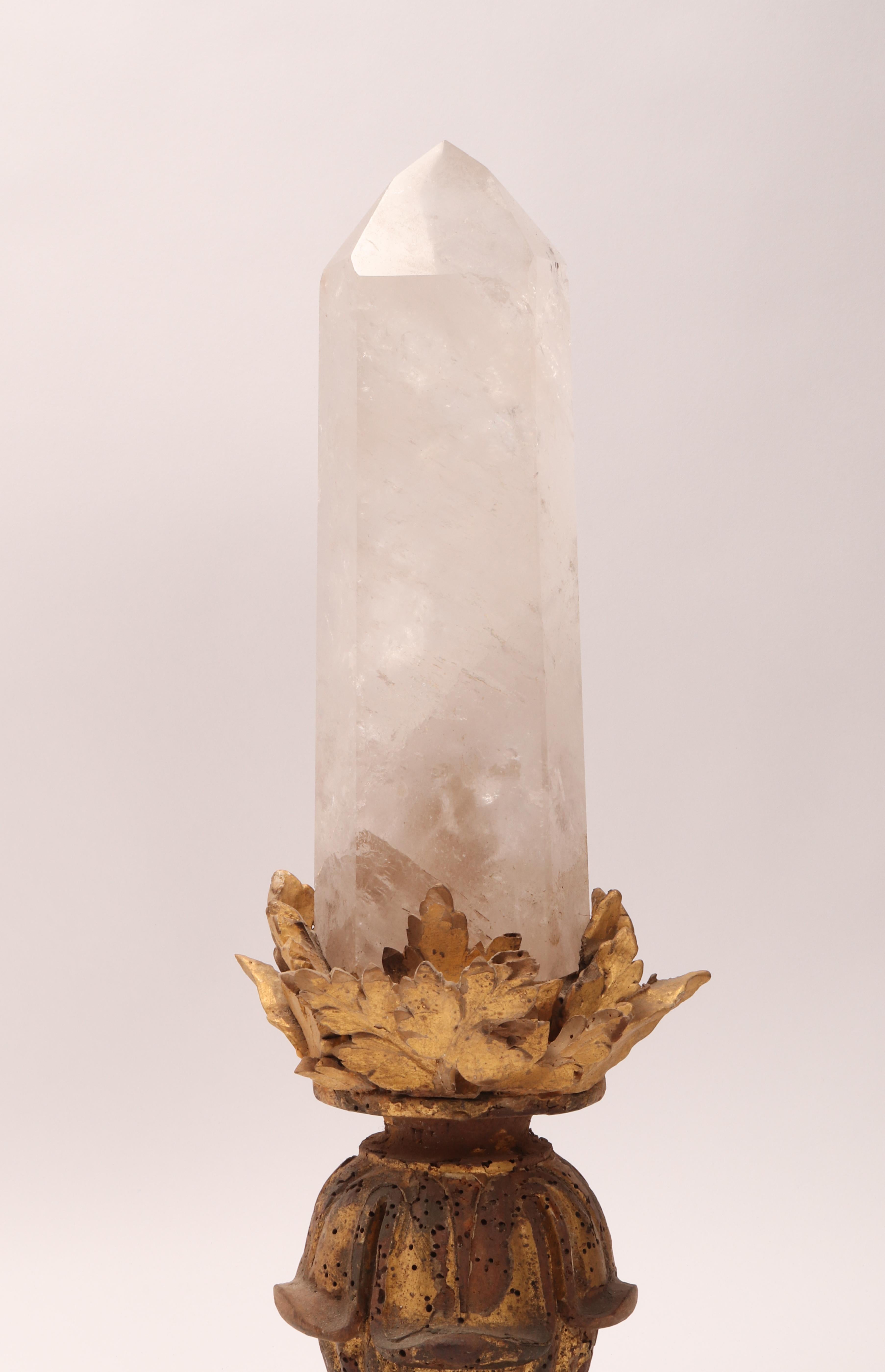 Late 19th Century Natural Specimen: a Big Rock Crystal, Italy 1870 For Sale