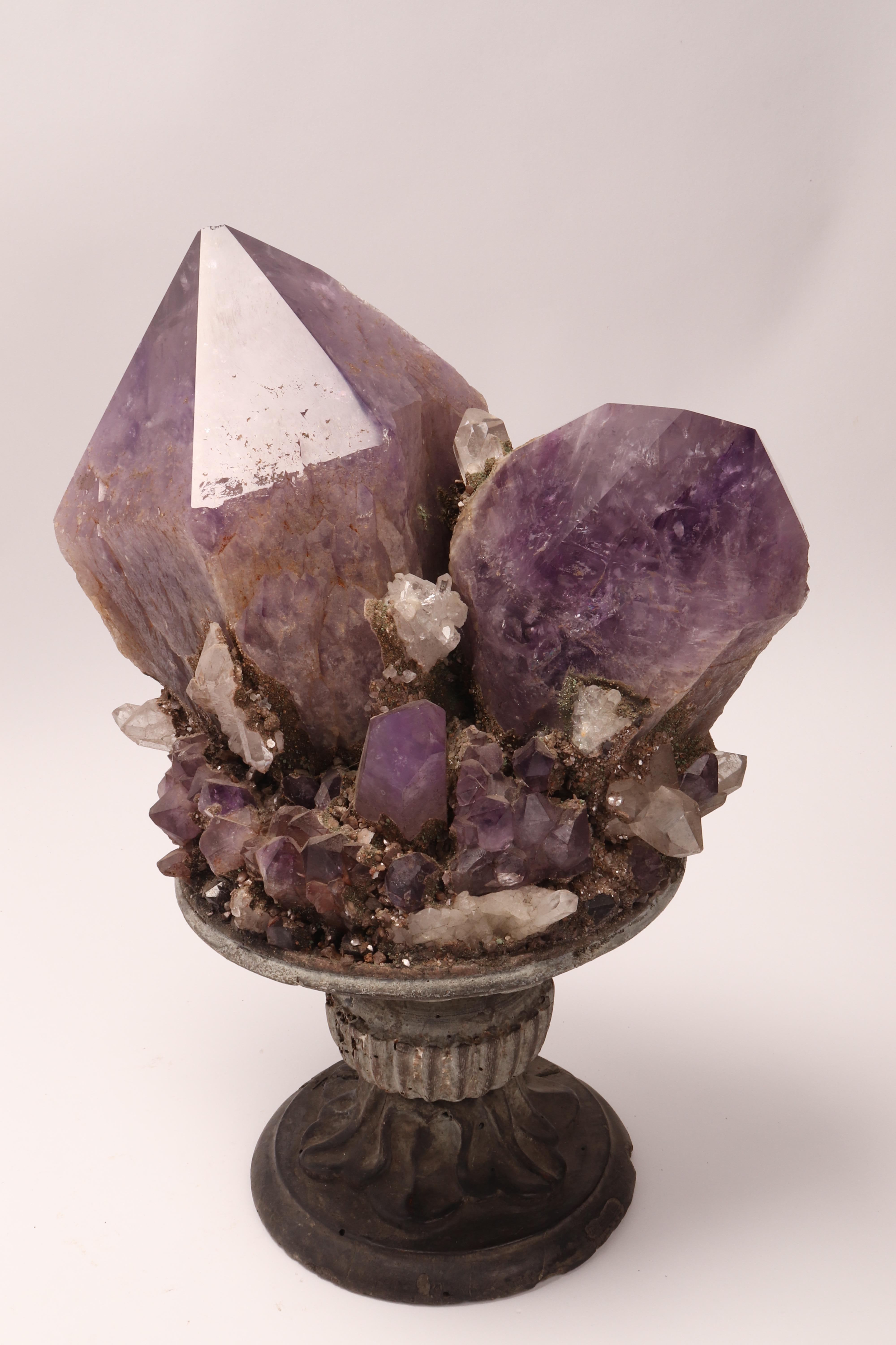 Natural Specimen a Group of Amethist Crystals, Italy 1880, Specimen 1