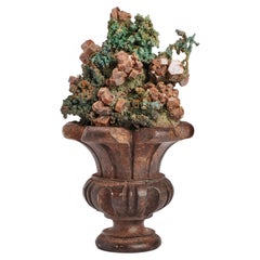 Natural Specimen: a Native Copper and Vanadinite Crystals, Italy, 1880
