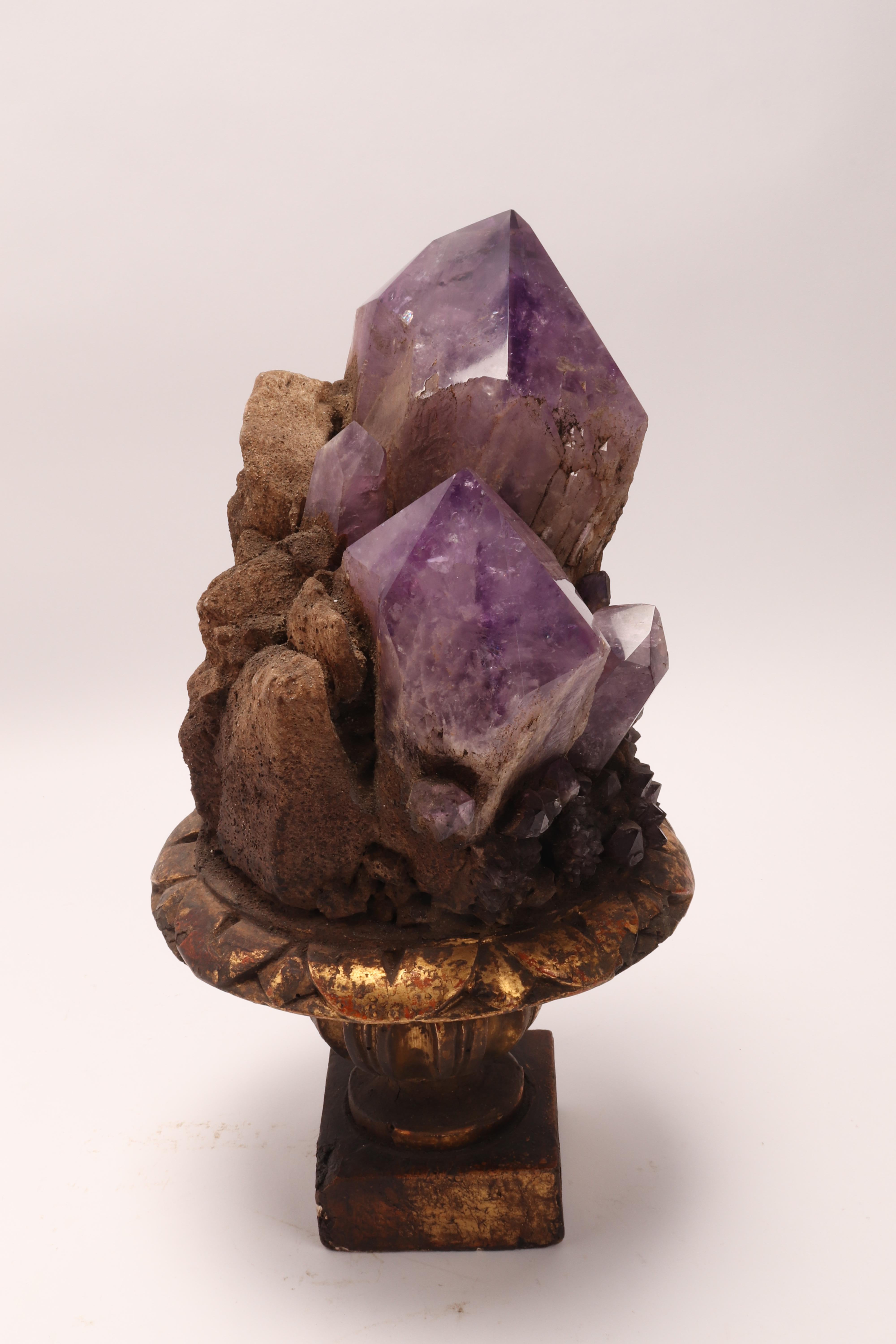 Natural Specimen a Pair of Big Amethyst Crystals, Italy, 1880 5