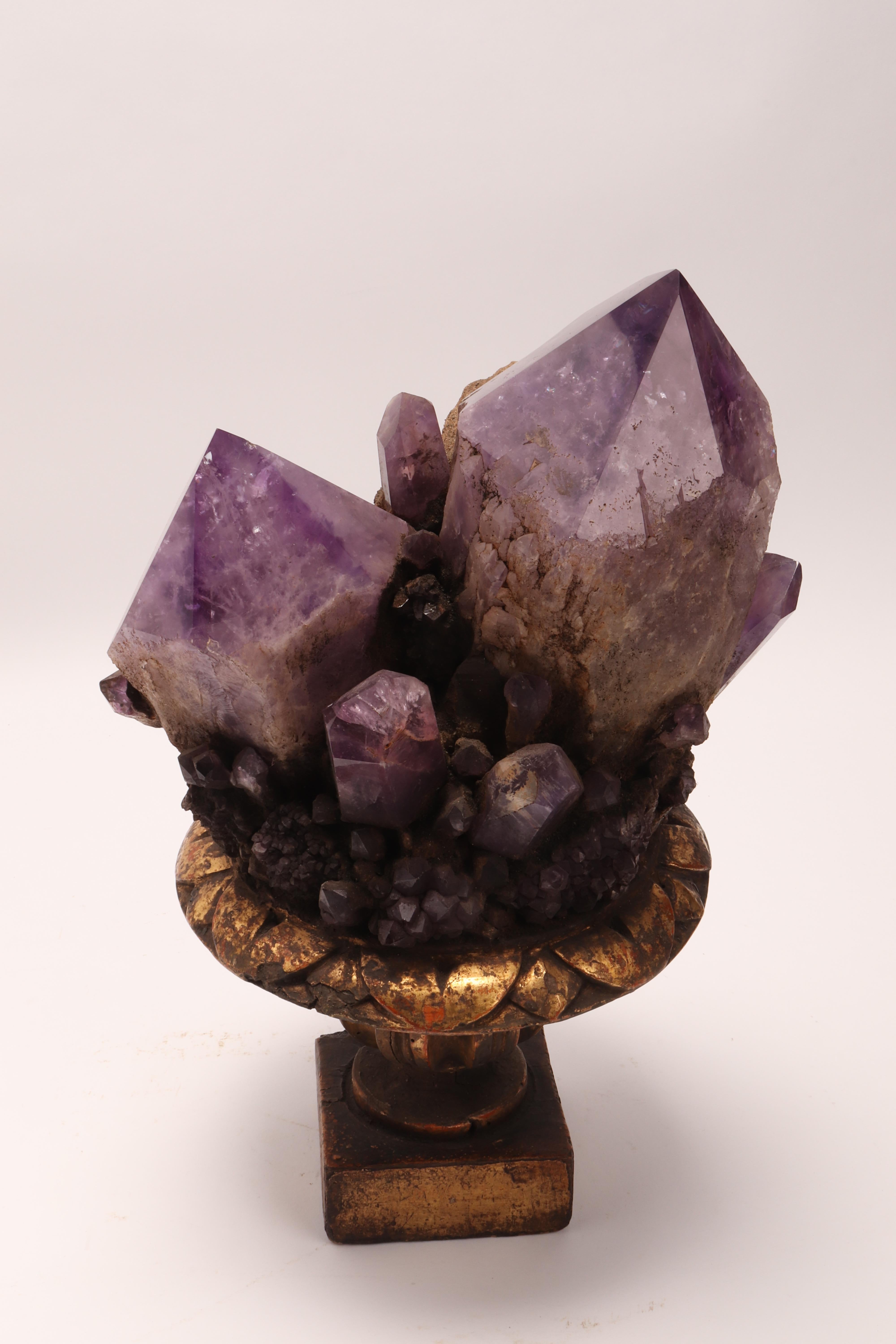 Natural Specimen a Pair of Big Amethyst Crystals, Italy, 1880 7