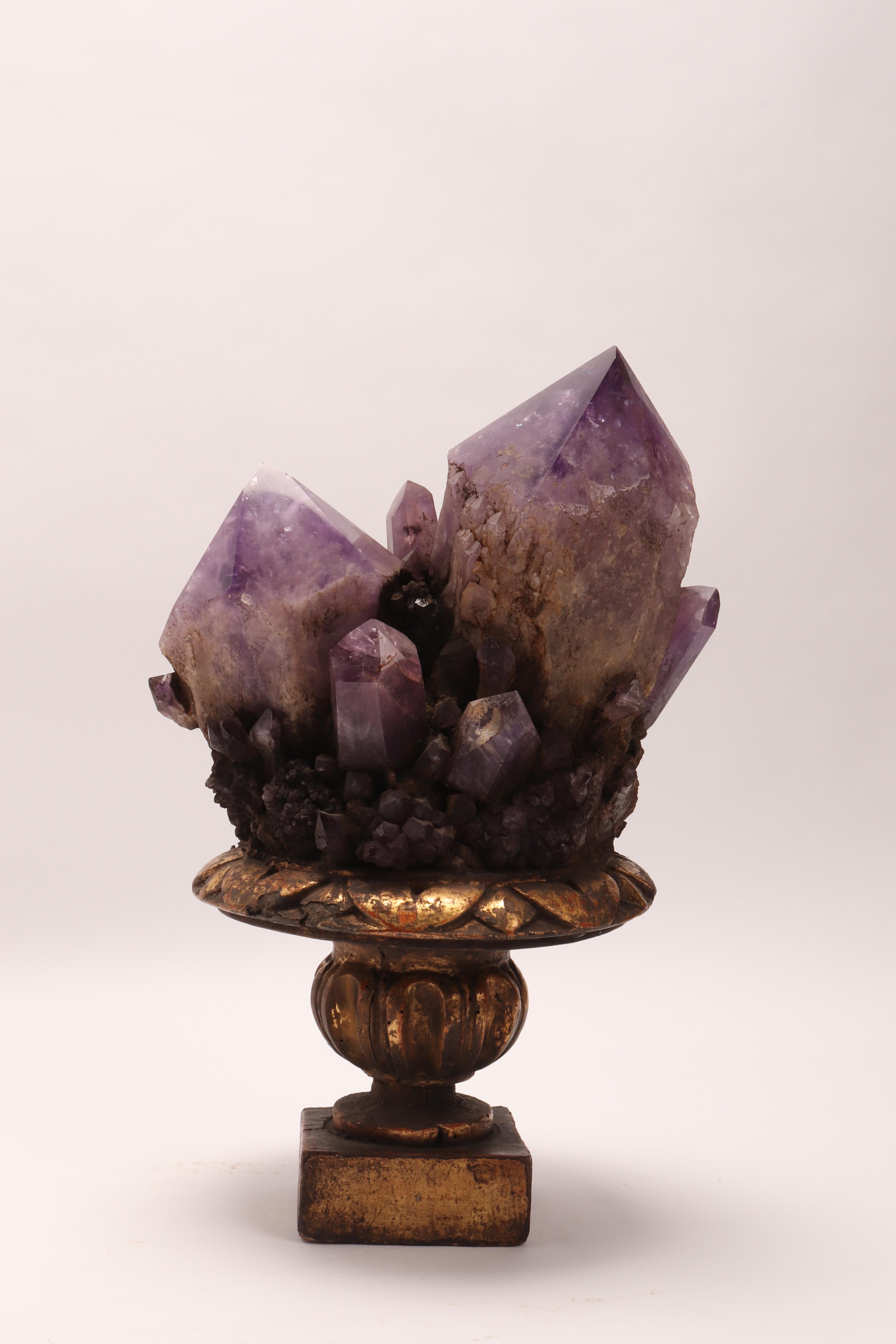 Natural Specimen a Pair of Big Amethyst Crystals, Italy, 1880 2