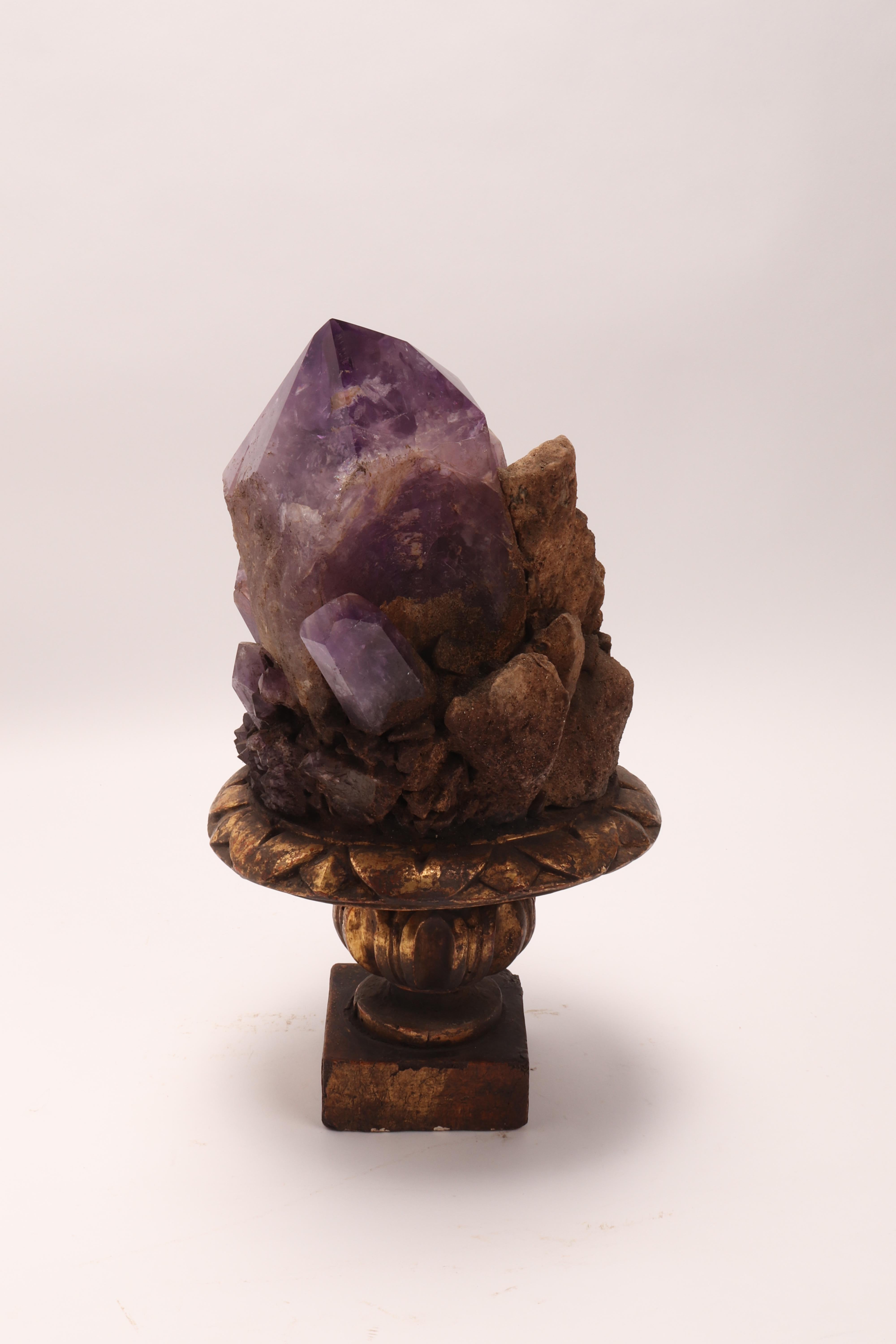 Natural Specimen a Pair of Big Amethyst Crystals, Italy, 1880 3