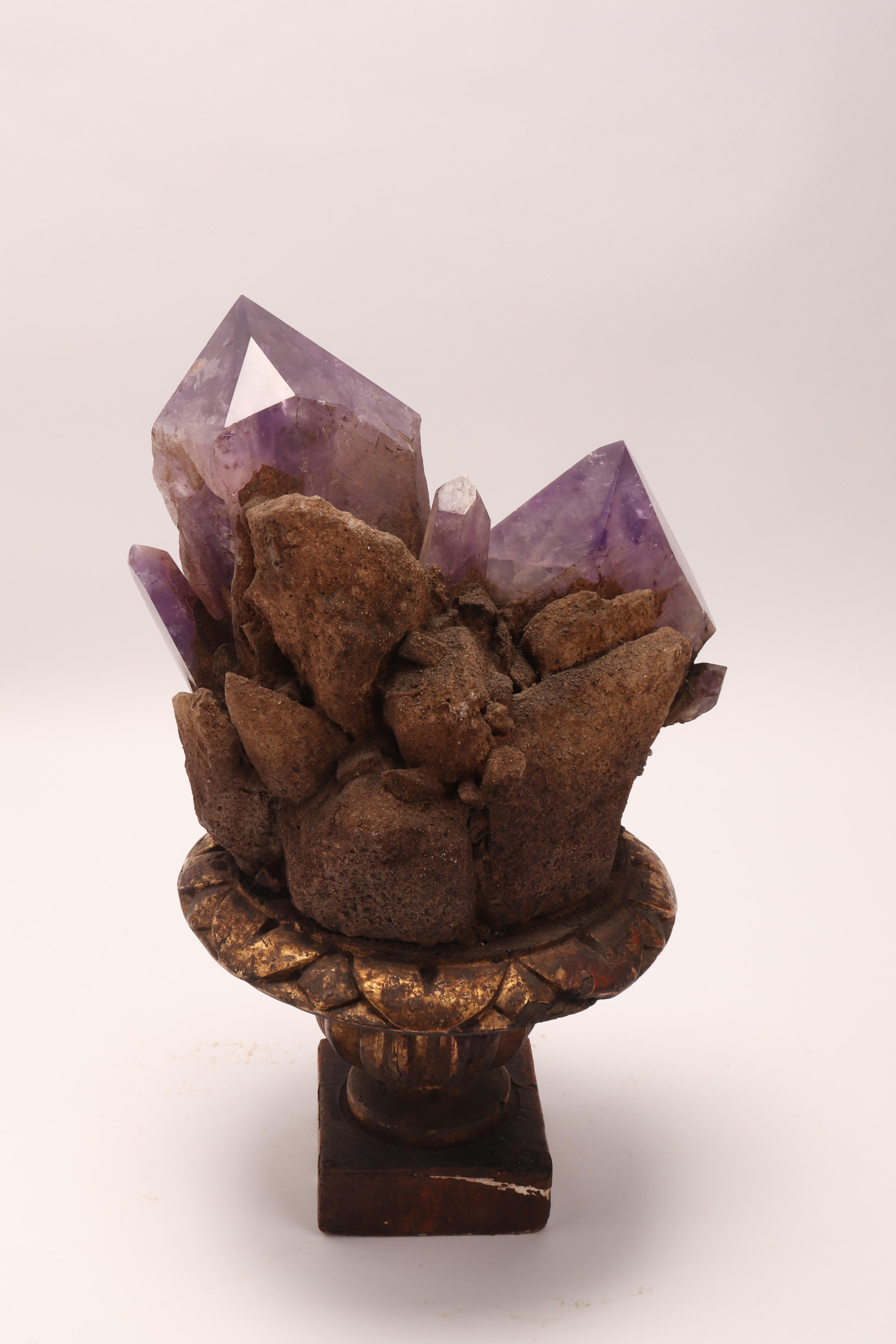 Natural Specimen a Pair of Big Amethyst Crystals, Italy, 1880 4