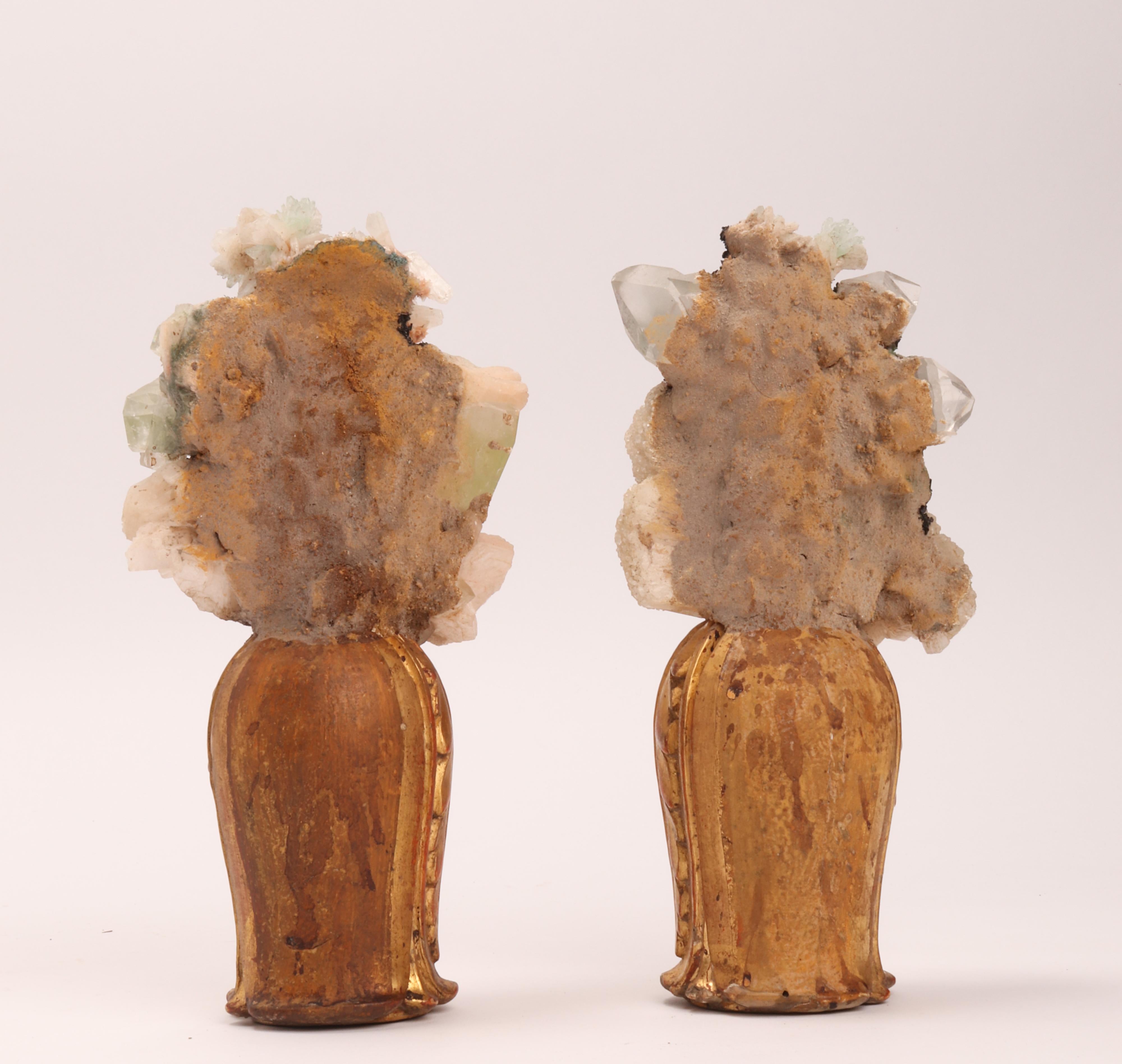 Natural Specimen a Pair of Druzes with Crystals, Italy, 1880 For Sale 1
