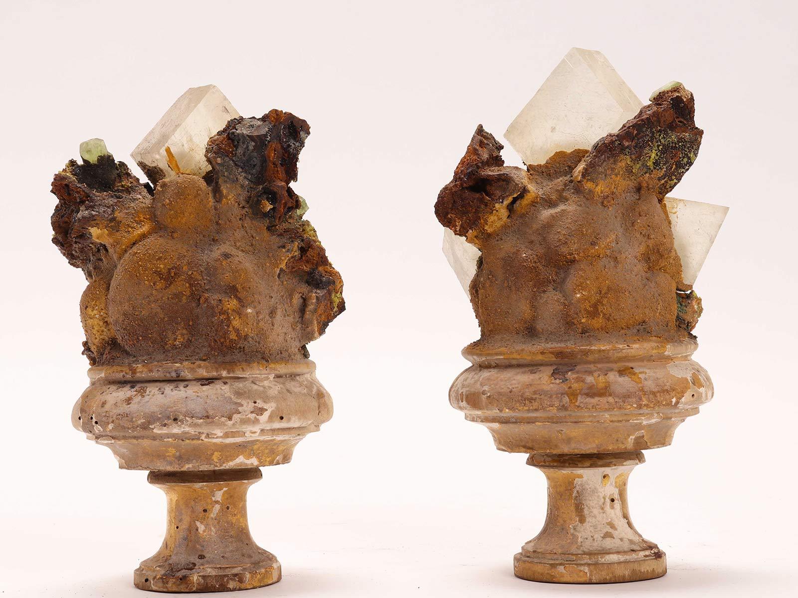 Late 19th Century Natural Specimen a Pair of Druzes with Crystals, Italy 1880, Specimen