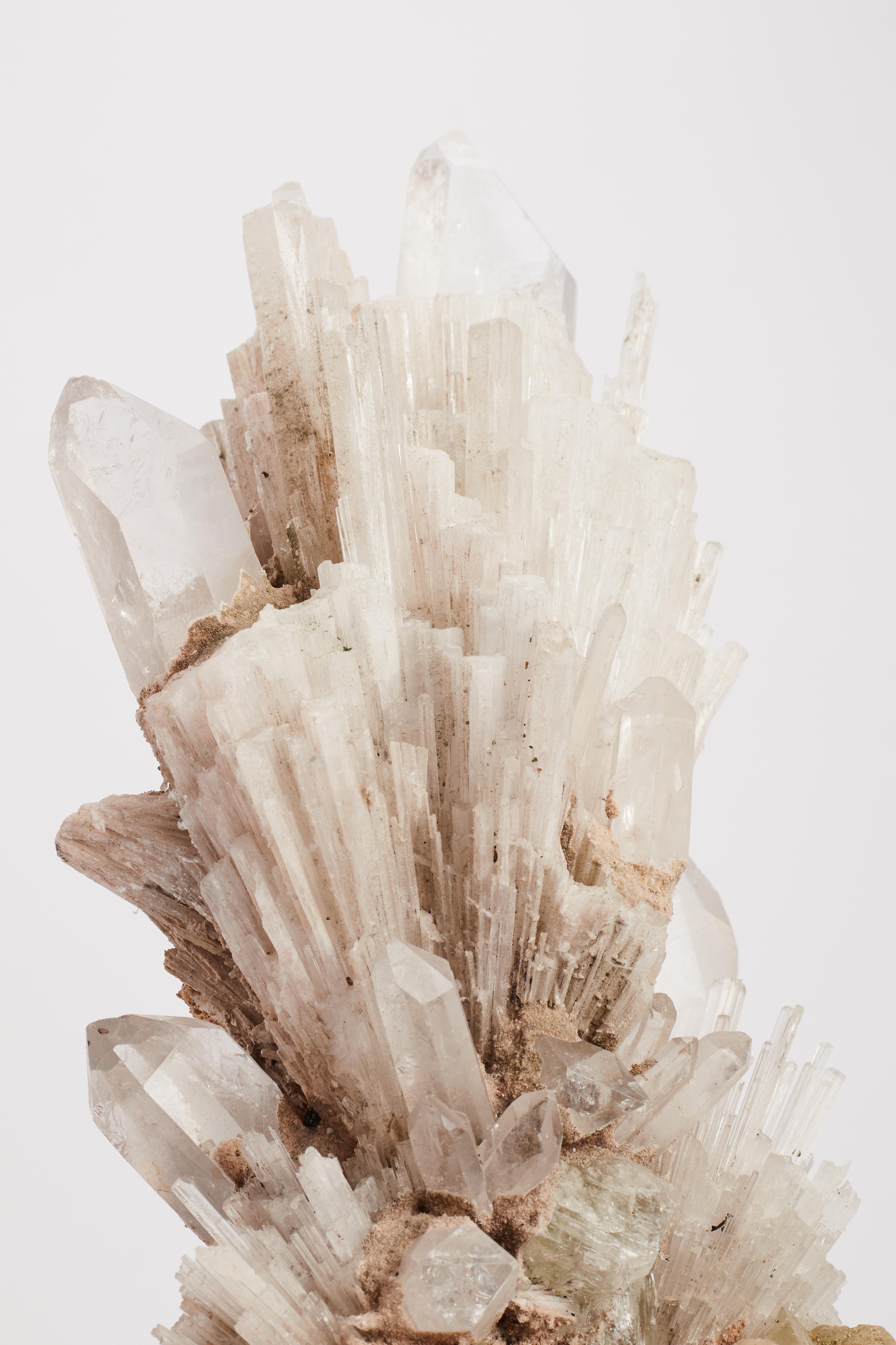 Natural Specimen Pair of Scolecite and Apophilite Crystals, Italy 1880 2