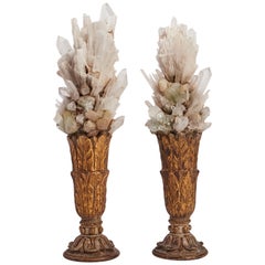 Natural Specimen Pair of Scolecite and Apophilite Crystals, Italy 1880