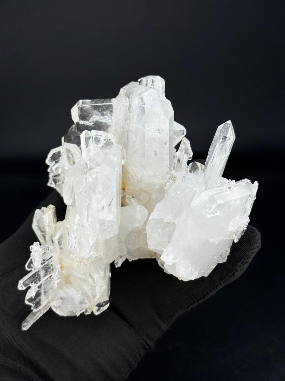 Contemporary Natural Specimen Faden Quartz Cluster with Excellent Transparency from Pakistan For Sale