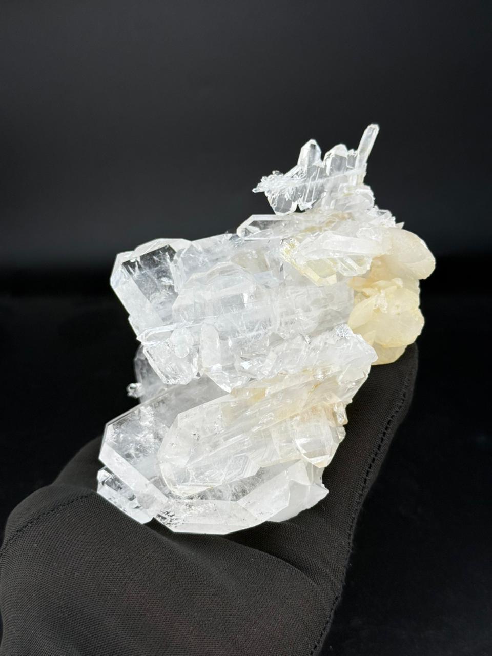 Crystal Natural Specimen Faden Quartz Cluster with Excellent Transparency from Pakistan For Sale