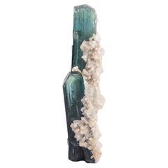 Natural Specimen Indicolite Tourmaline Crystals With Albite From Afghanistan