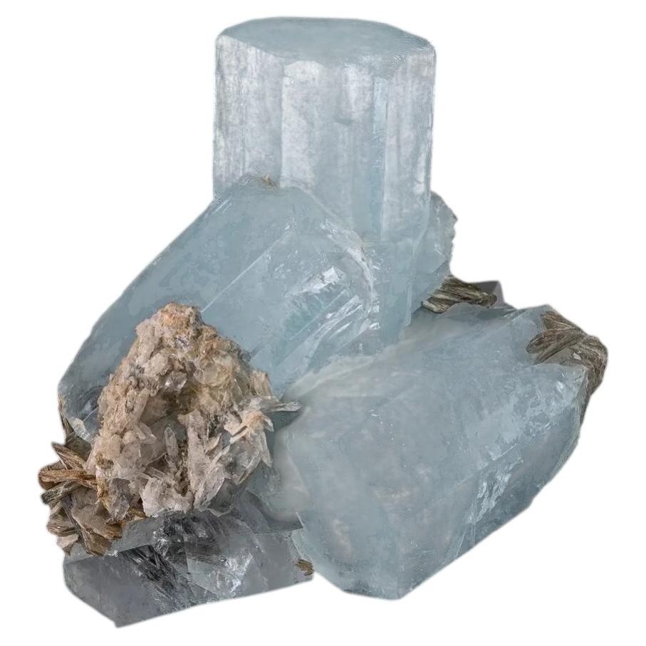 Natural Specimen Of Aquamarine with Muscovite From Pakistan For Sale