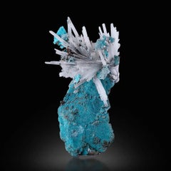Natural Specimen Of Aragonite On Chrysocolla From Pakistan