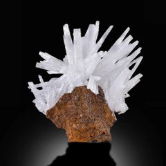 Natural Specimen Of Aragonite On Limonite From Pakistan