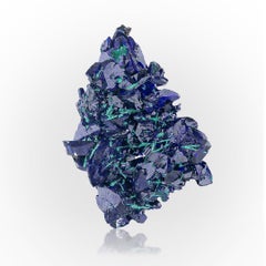 Natural Specimen Of Azurite Cluster With Malachite From Mexico
