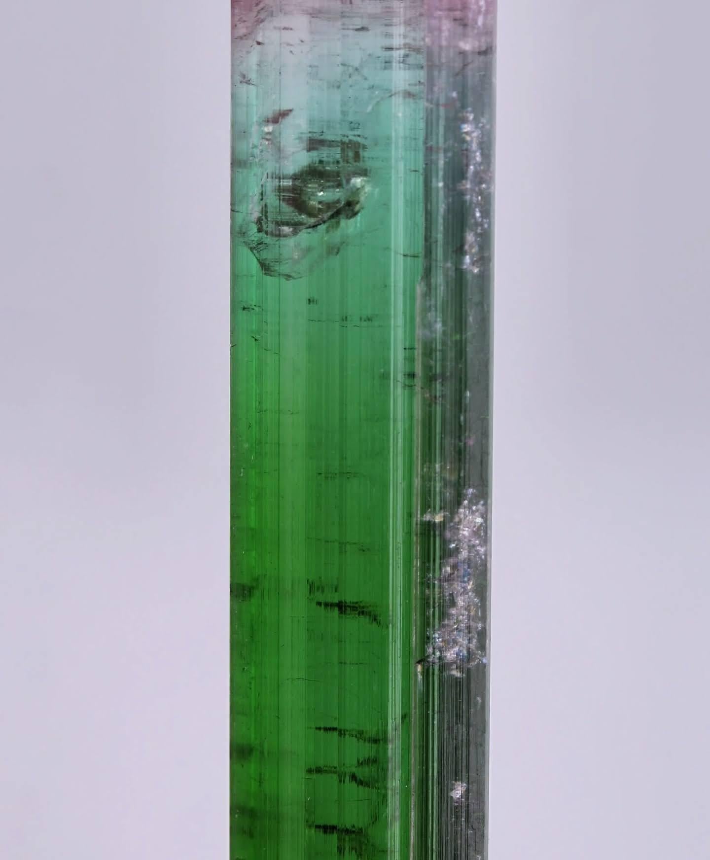 Cristallo Esemplare naturale di scettro in cristallo di tormalina bicolore proveniente dall'Afghanistan in vendita