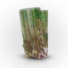 Esemplare naturale di cristalli di tormalina bicolore dall'Afghanistan