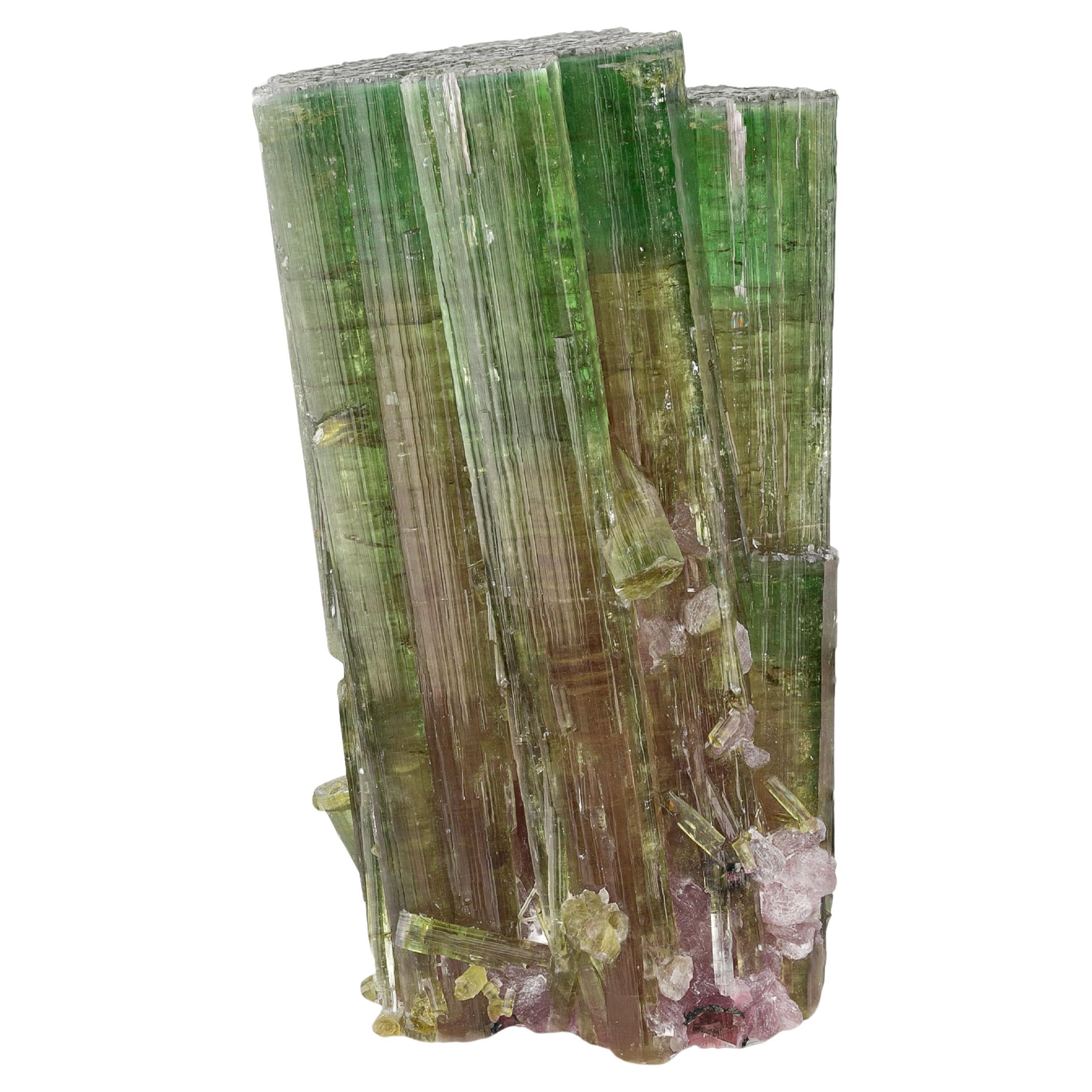 Natural Specimen Of Bi color Tourmaline Crystals From Afghanistan