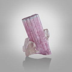 Natural Specimen Of Bi Color Tourmaline With Quartz Crystals From Afghanistan