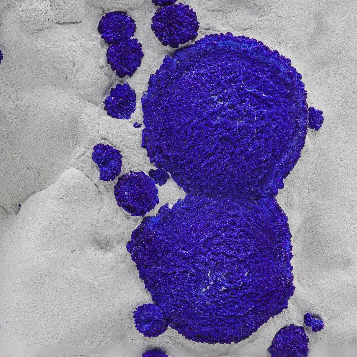 Art Déco Esemplare naturale di cristalli di azzurrite su caolinite dall'Australia in vendita