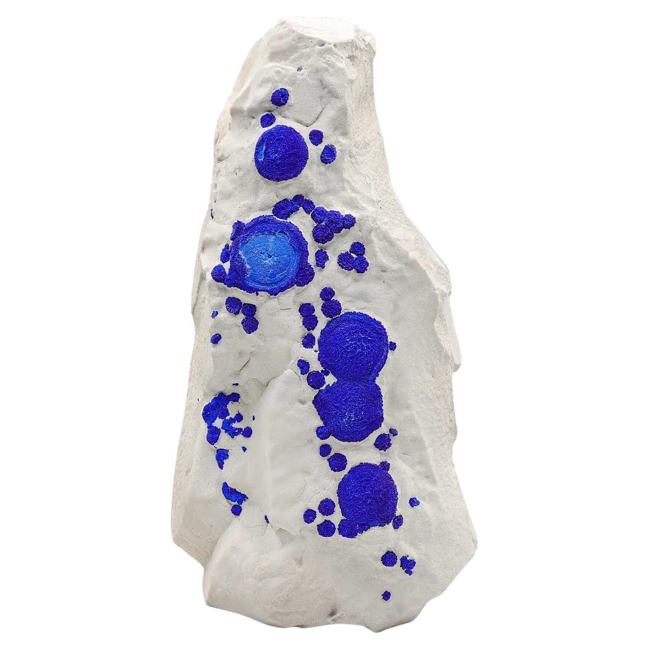 Natural Specimen Of Blue Azurite Crystals On Kaolinite From Australia