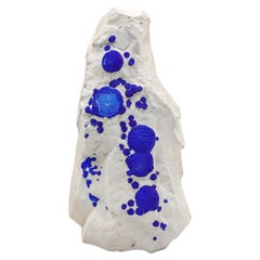 Esemplare naturale di cristalli di azzurrite su caolinite dall'Australia