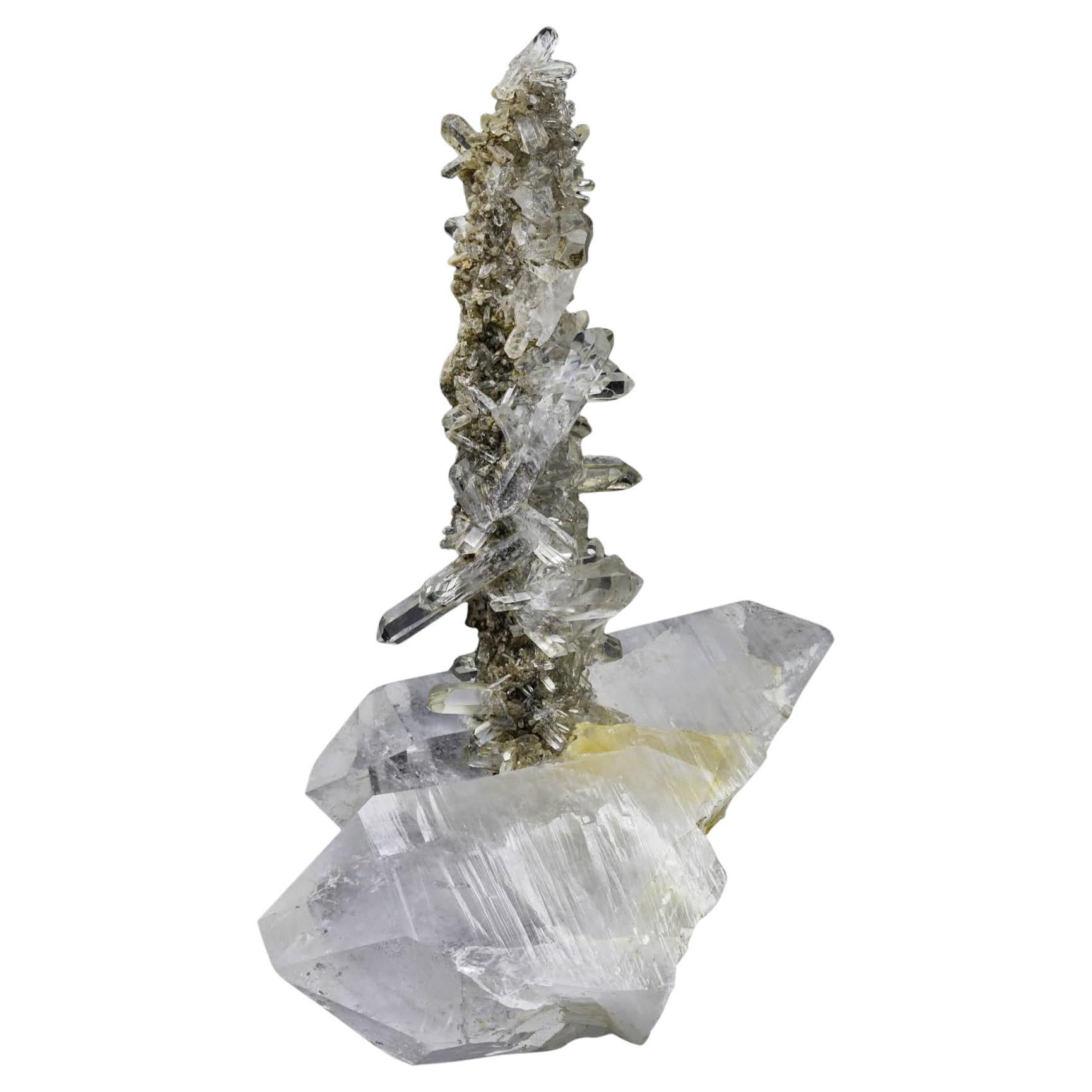 Natural Specimen Of Chlorite Quartz Crystals From Pakistan