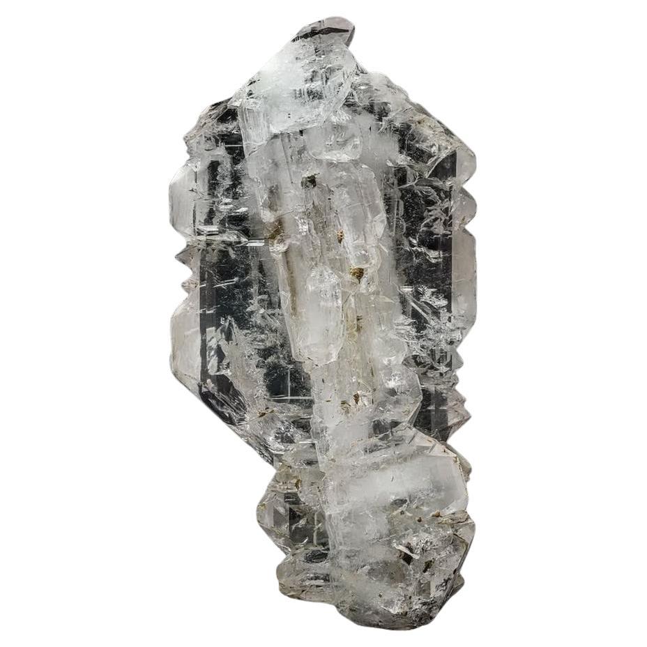 Esemplare naturale di cristalli di quarzo chiaro di Faden dal Pakistan