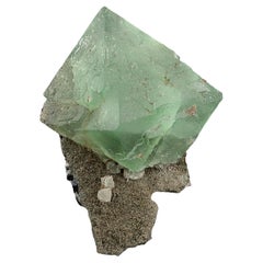 Natural Specimen Of Fluorite On Muscovite From Pakistan