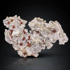 Natural Specimen Of Garnet Crystals On Muscovite From Pakistan