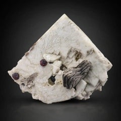 Natural Specimen Of Garnet On Feldspar From Pakistan