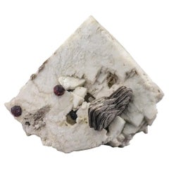 Natural Specimen Of Garnet On Feldspar From Pakistan