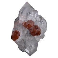 Natural Specimen Of Garnet On Quartz From Pakistan