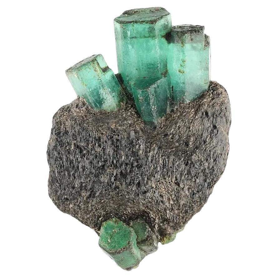 Natural Specimen Of Green Emerald On Mica From Pakistan