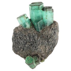 Natural Specimen Of Green Emerald On Mica From Pakistan