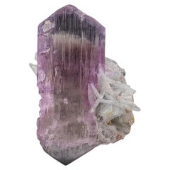 Natural Specimen Of Kunzite Crystal On Albite From Afghanistan