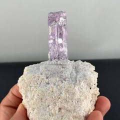 Natural Specimen Of Light Purple Kunzite Crystal On Albite From Afghanistan