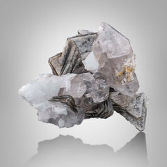 Natural Specimen Of Muscovite With Quartz Crystals From Pakistan