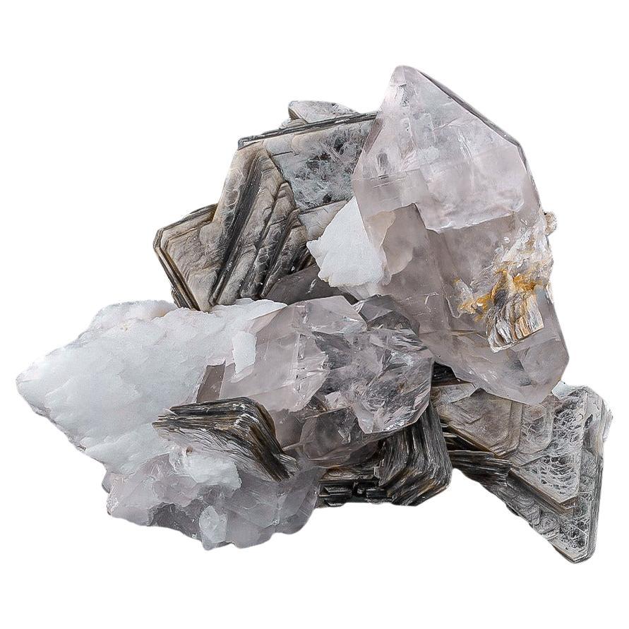 Natural Specimen Of Muscovite With Quartz Crystals From Pakistan